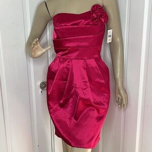 Teeze Me•Fuchsia Strapless Dress